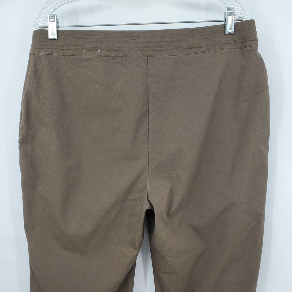 Weekends by Chico's Brown Pull On High Rise Casual Straight Leg Pants 14 - Picture 8 of 8